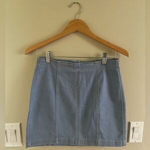 Kendall & Kylie Pleated Jean Mini Skirt!